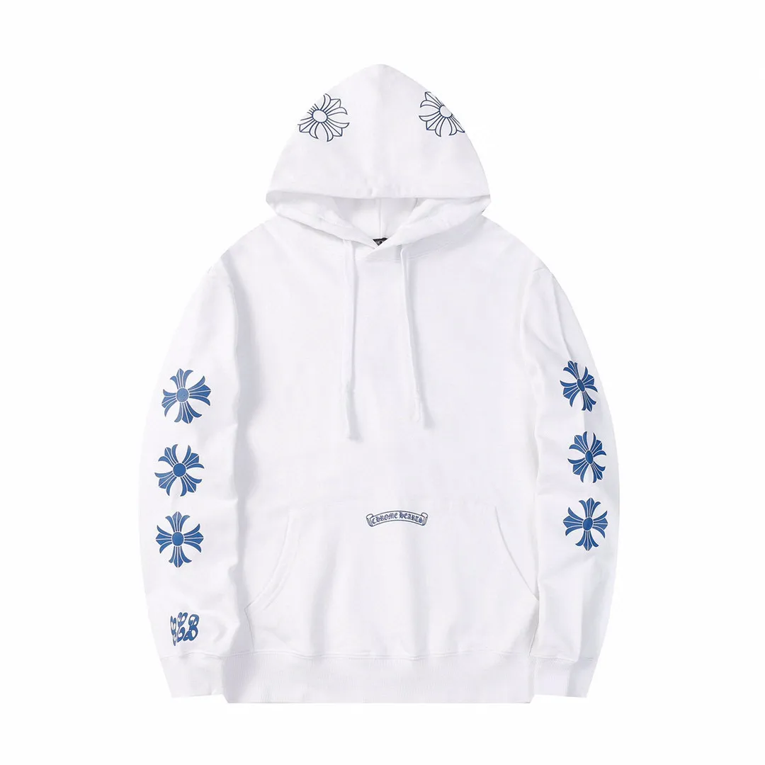 M23—P210 -Chrome Hearts/Chrome Hearts printed sweatshirt cardigan jacket -420 grams of high-density, high-quality wool, soft, delicate and skin-friendly, soft and silky to the touch, warm and skin-friendly -The hardware zipper accessories are all customized and full of details -Colour: black white -Size: S M L XL
